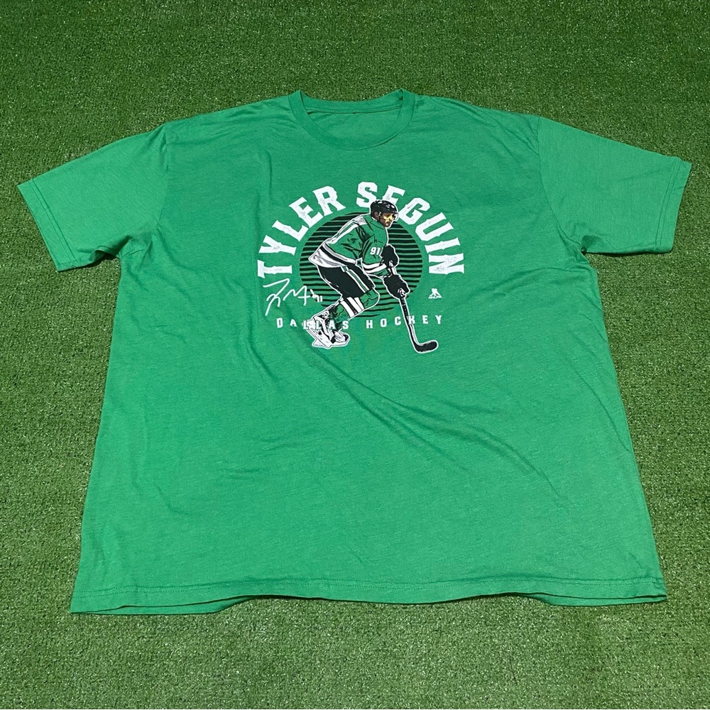 Tyler Seguin Dallas Stars #91 Hockey Graphic TShirt Size 2XL Green